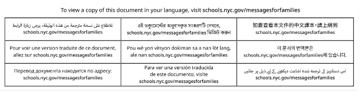 messages for families in other languages